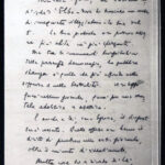 Lettera di Concetto Marchesi all' allieva Matilde Bassani, 13 settembre 1947, p. 1. Archivio privato Valeria Finzi