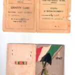 Tessera di riconoscimento di Eugenio Calò rilasciata post-mortem  dal CNL e dall’ANPI, 24 novembre 1947. Archivio privato Tullio Sonnino