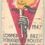 Tessera di Pacifico di Consiglio rilasciata dalla Confederazione Nazionale Perseguitati Politici e Antifascisti, 1947. Archivio privato Pacifico Di Consiglio